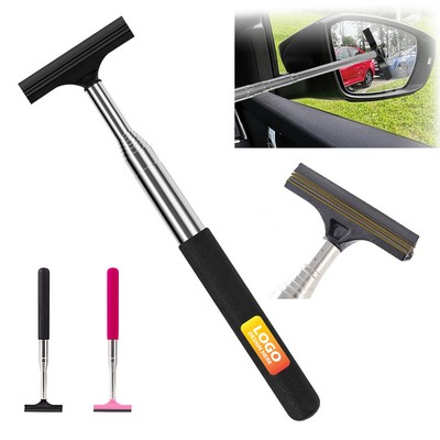 Extendable Handle Car Side Mirror Squeegee Wipers