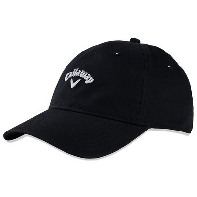Callaway Heritage Twill 2022 Men's Golf Hat - Black/White