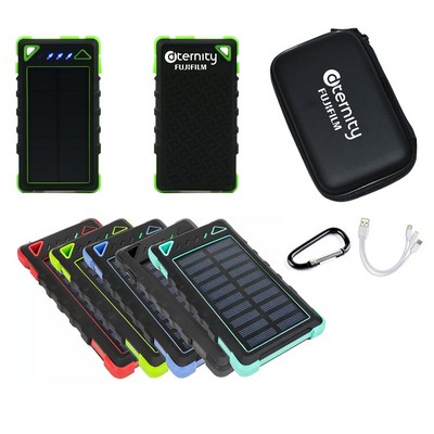 10000mAh Emergency Portable Solar Power Bank Travel Set