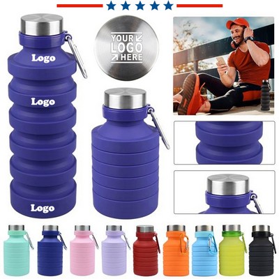 20 OZ Collapsible Silicone Water Bottle