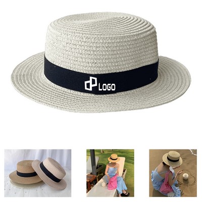 Korean Flat Protective Straw Hat