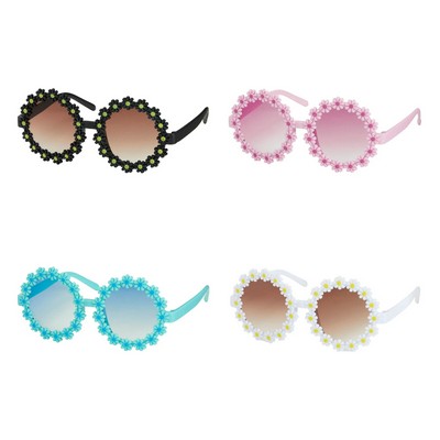 Kids Flower Frame Sunglasses w/Gradient Lens