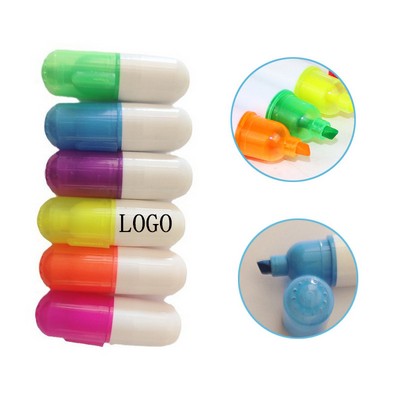 Mini Pill Shaped Highlighter Pens