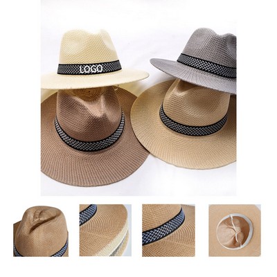 Summer Breathable Straw Hat With Sun Protection