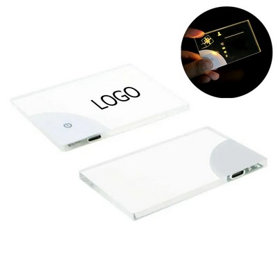 Custom Acrylic LED Light Up Business Card