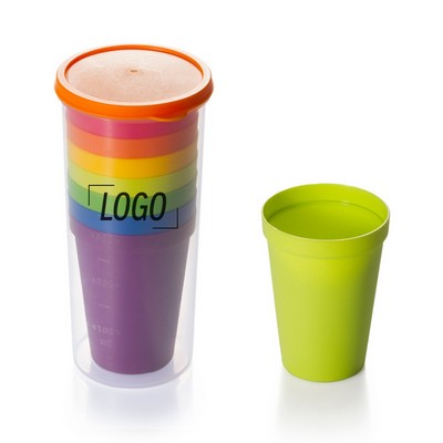 7-Piece Rainbow Stacking Cups _ Fun & Portable For Kids