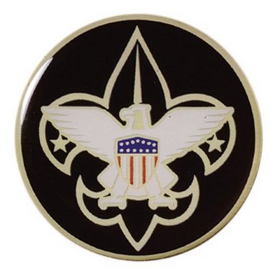 2" Boy Scout Mylar Medallion with Clear Epoxy Dome