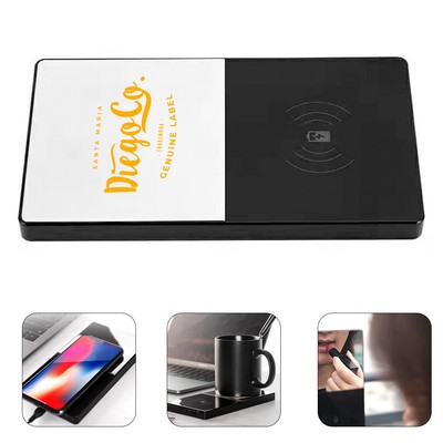 3-In-1 Smart Mug Warmer with 5000 mAh Wireless Charger & Mirror