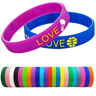 8" Custom Sports Silicone Wristband