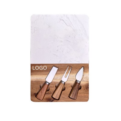 Sustainable Marble and Acacia Wood Charcuterie Set