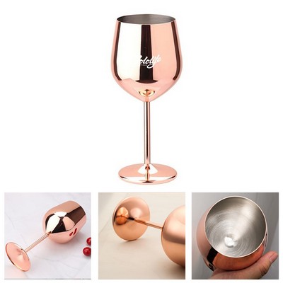 Stainless Steel Stemmed Copper Wine Glasses