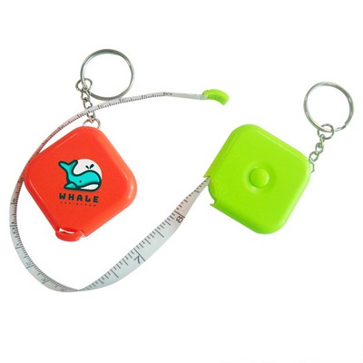Square Tape Measure Keychain