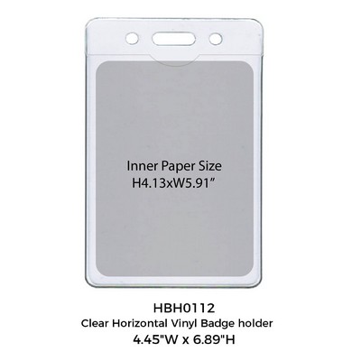 3.62" x 3.26" Clear Vertical Vinyl Badge Holder