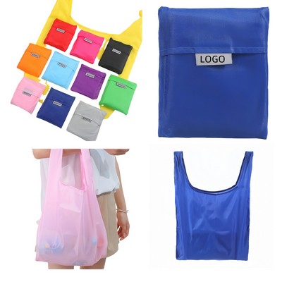 Foldable Shopping Tote Bag With Small Pocket