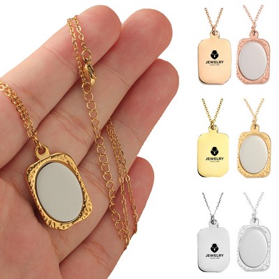 Stainless Steel Light Plate Necklace