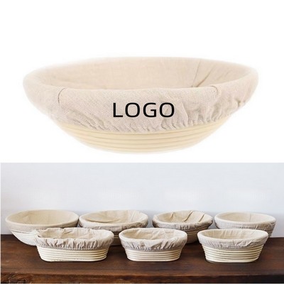 European Oval/Round Bread Proofing Basket With Lining