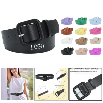 Women's PU Leather Buckle Belt