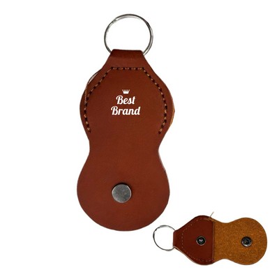 PU Leather Guitar Pick Holder With Keyring