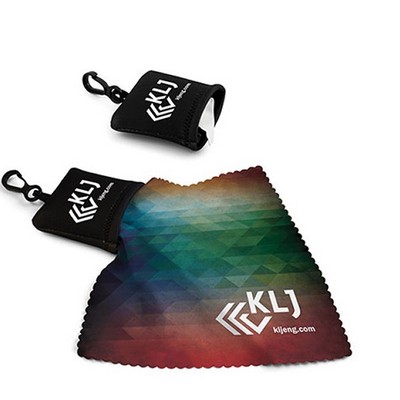 Keychain Pouch - 1-Color Pouch, Full Color Cloth - Standard Production