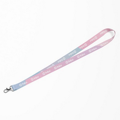 3/4" Full Color Satin Finish Lanyard w/Single Attachment Import Air (FAST Production)