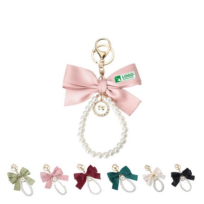 Pearl Bow Keychain Wistlet