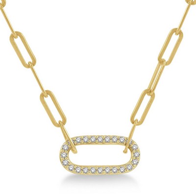 Jilco Inc Diamond Paperclip Necklace