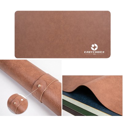 31.5''x15.75'' Leather Grain Desk Mat