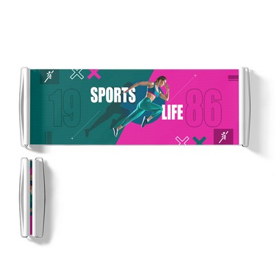 9.5" x 27.5" Custom Scroll Banner - Single Sided