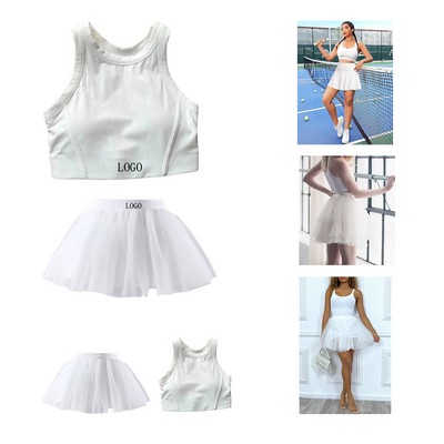 QuickDry Fitness Tennis Skirt