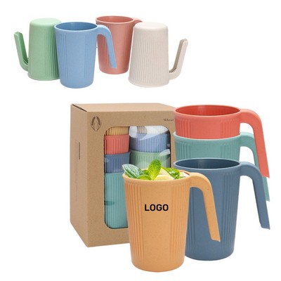 Household Vertical Grain Gargle Cup Made of Wheat Straw