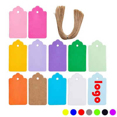 Various Shape Kraft Gift Price Labels & Tags w/ 8" String