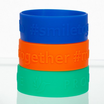 1/2" Rush Embossed Silicone Wristband