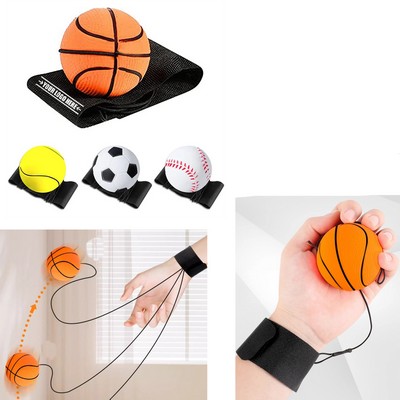 Elastic Wrist Ball with Rubber Cord
