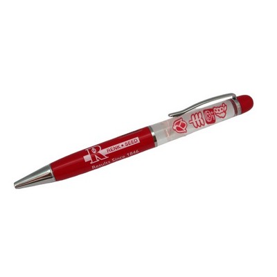 Superior Metal Twist Pen with Acrylic Printed Floaters