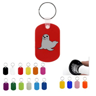 Custom Soft Oval Vinyl Keychain