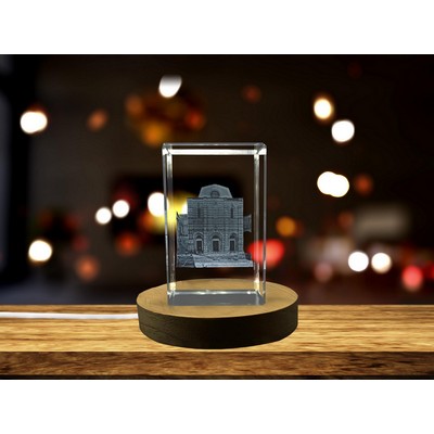 San Giovanni Baptistery Crystal Trophy Award - 3D Engraved Gift w/LED Base