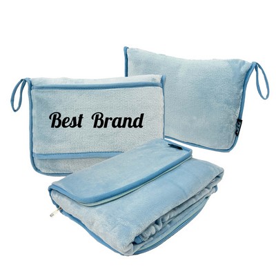 2-in-1 Travel Pillow Blanket