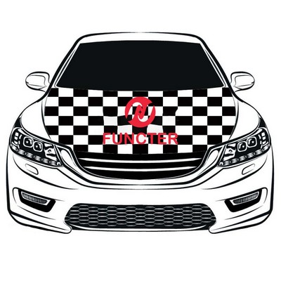 Car Flag Hood Cover Customized Racing Car Pattern