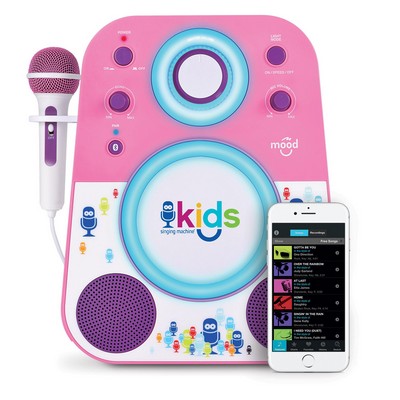 Singing Machine Kids Bluetooth Sing-Along System Pink And Purple Ages 4+ Years