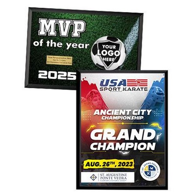 Plaque 9X12 (Black Matte) W/High Def Uv Process Color