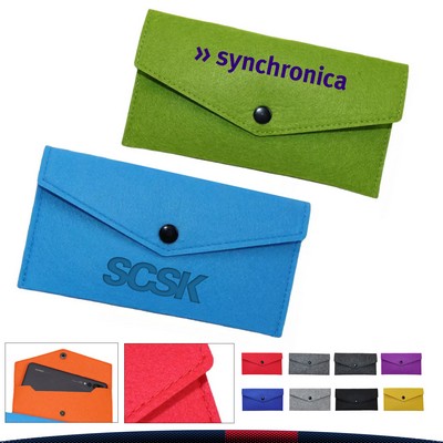 Felyra Snap-Closure Felt Glasses Pouch