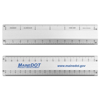 6" 4-Bevel Double-Calibration Engineer Scale - Aluminum