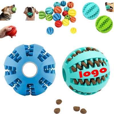 Pet Toy Rubber Leaky Food Cleaning Teeth Grinding Ball Training Cat and Dog