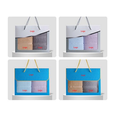 Bamboo Fiber Towel 2-Pack Gift Box Set