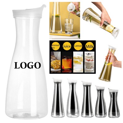 34 oz Clear Plastic Pitcher with Matching Lid