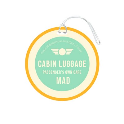 Imprinted Full Color Round Luggage Tag