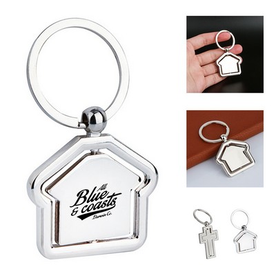 360 Degree Rotating Metal Keychain