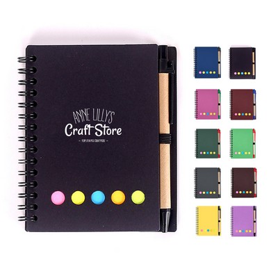 Lined Spiral Notebook with Pen