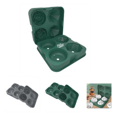 Rose and Diamond Shaped Ice Cube Tray