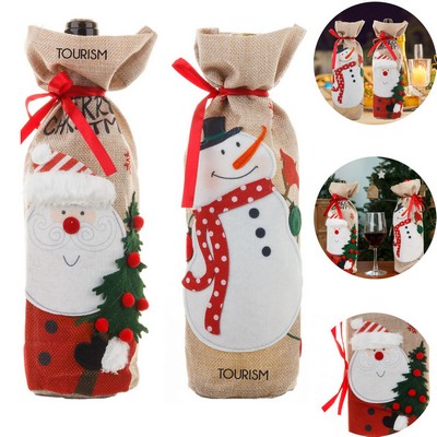 Christmas Cloth Wine Bags